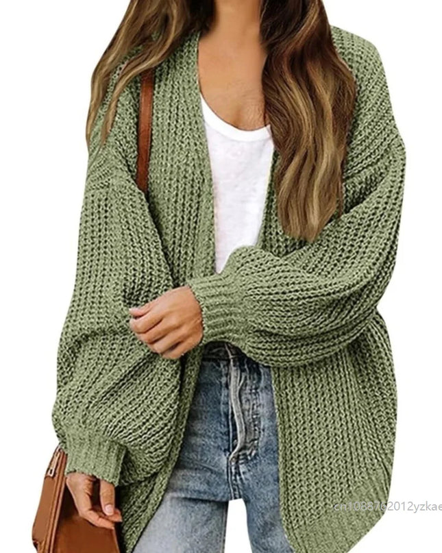 Graublauer Strickmantel, Nahaufnahme des Waffelstricks